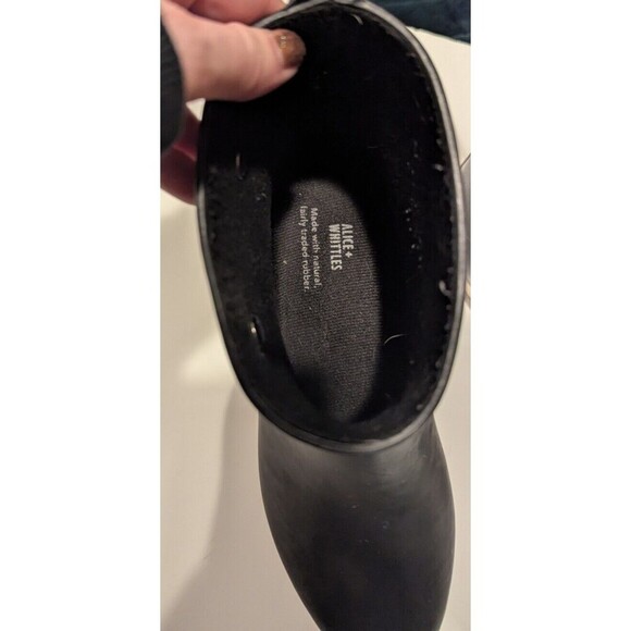 Alice + Whittles Legacy Minimalist Black Ankle Rain Boot Size 9 Wellies Rubber‎ - Picture 4 of 5